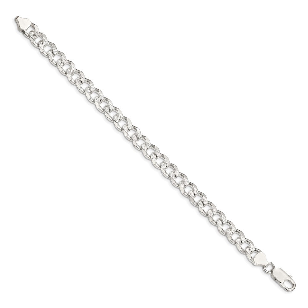 Sterling Silver 8.3mm PavÇ Curb Chain