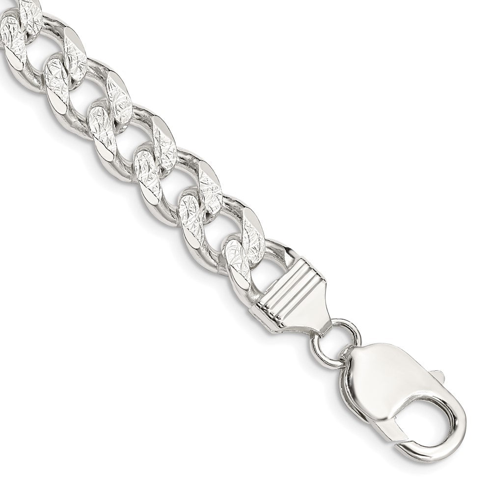 Sterling Silver 9.3mm PavÇ Curb Chain
