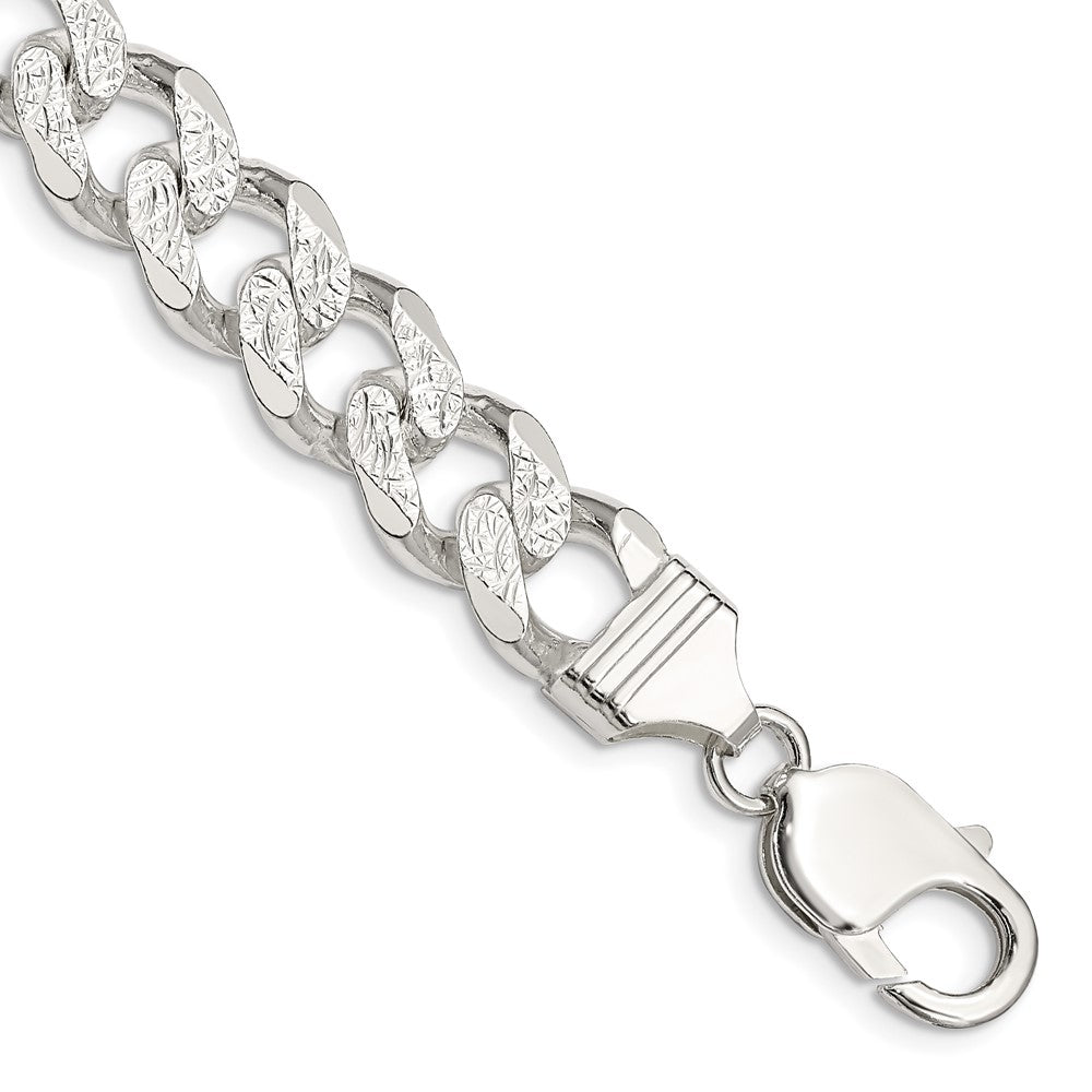 Sterling Silver 11.0mm PavÇ Curb Chain