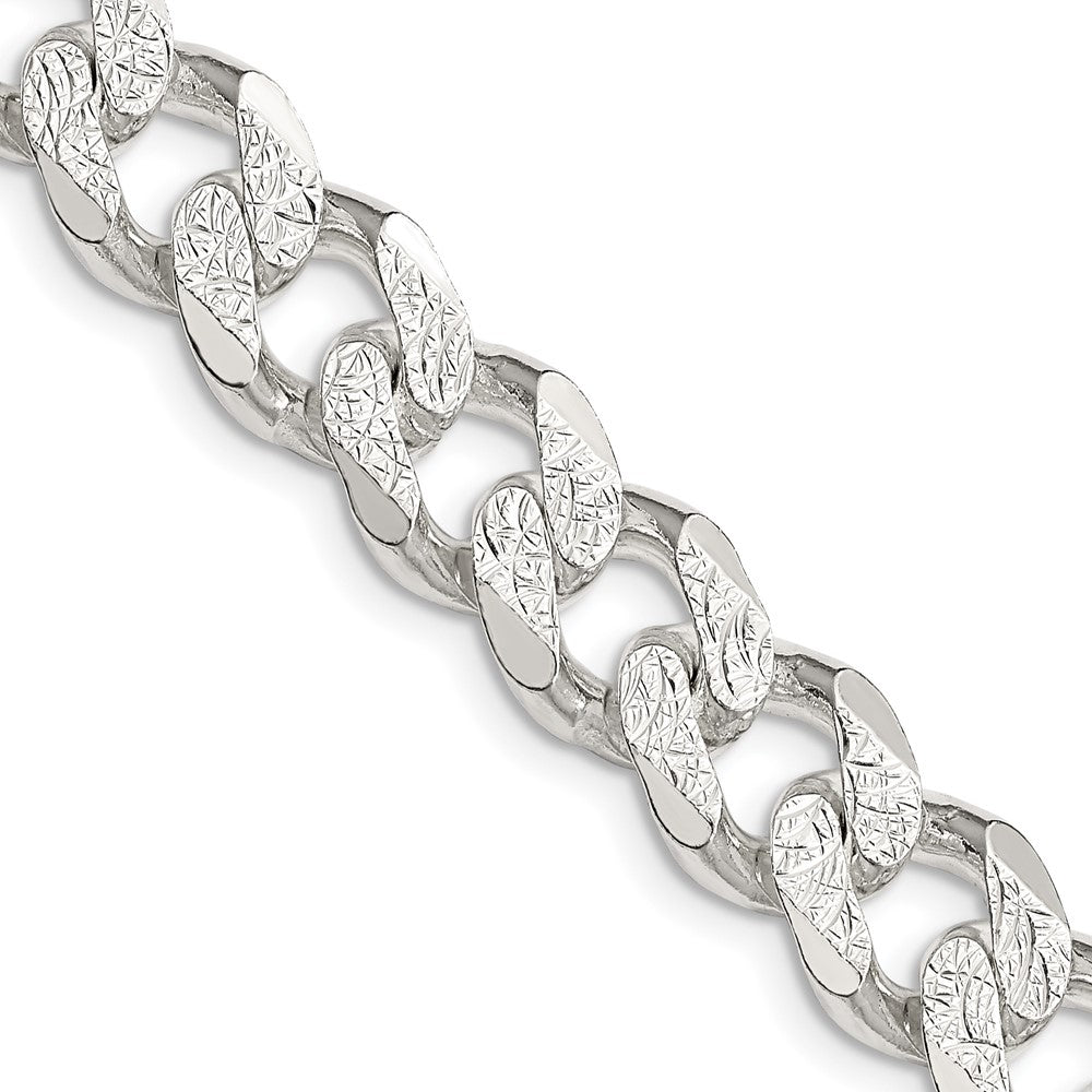 Sterling Silver 11.0mm PavÇ Curb Chain