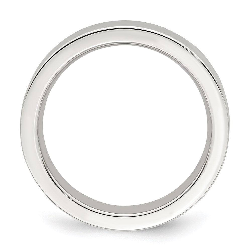 Sterling Silver 4mm Comfort Fit Flat Size 12.5 Band