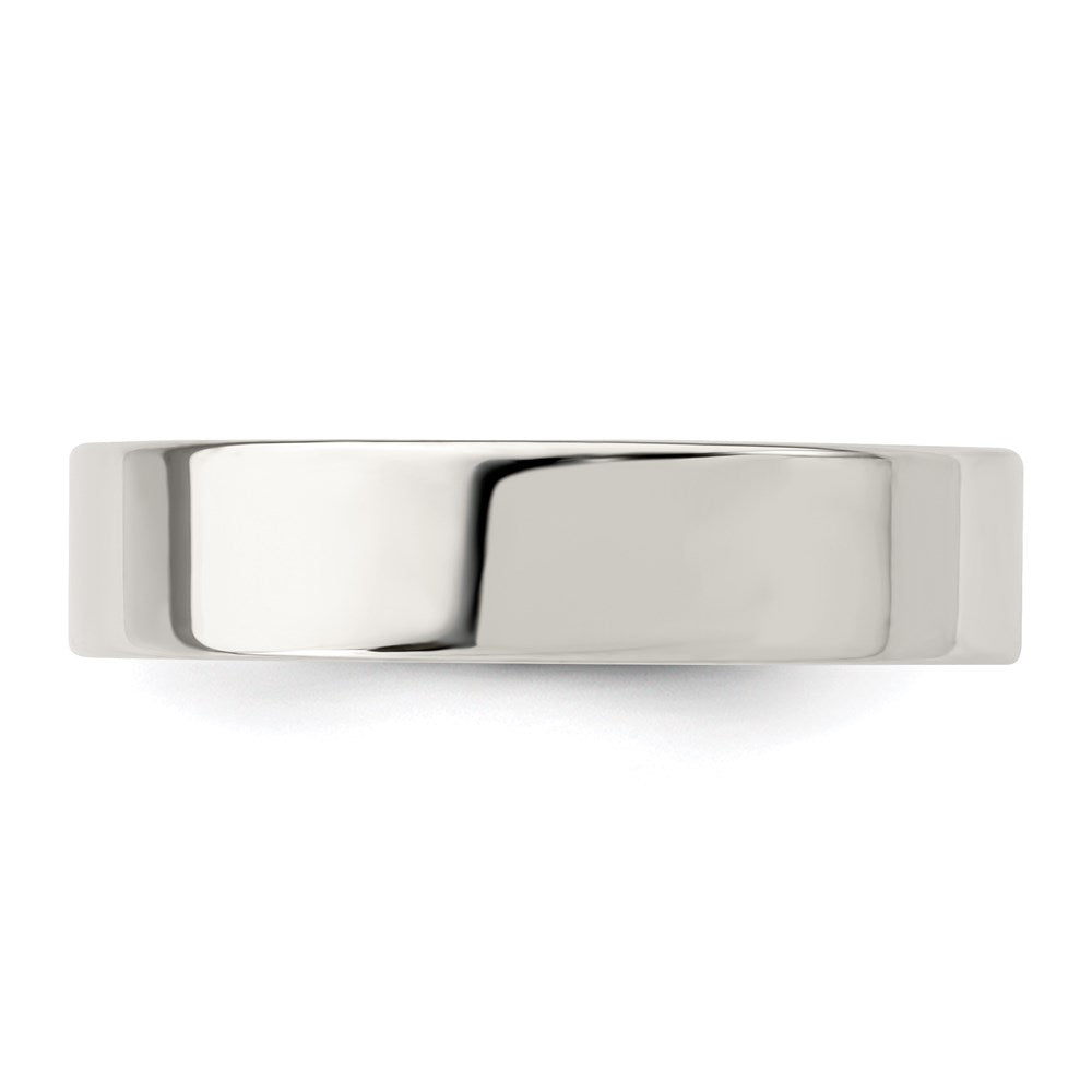 Sterling Silver 5mm Comfort Fit Flat Size 11.5 Band
