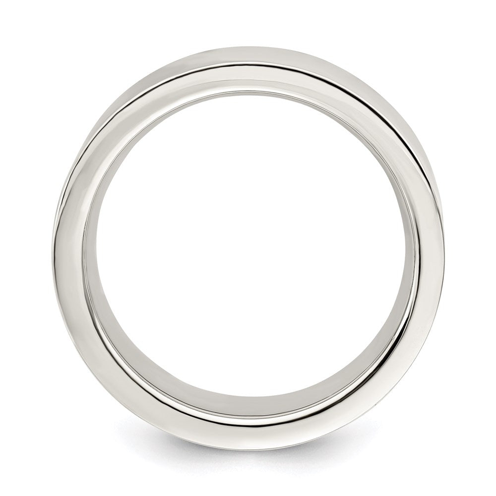 Sterling Silver 7mm Comfort Fit Flat Size 11.5 Band