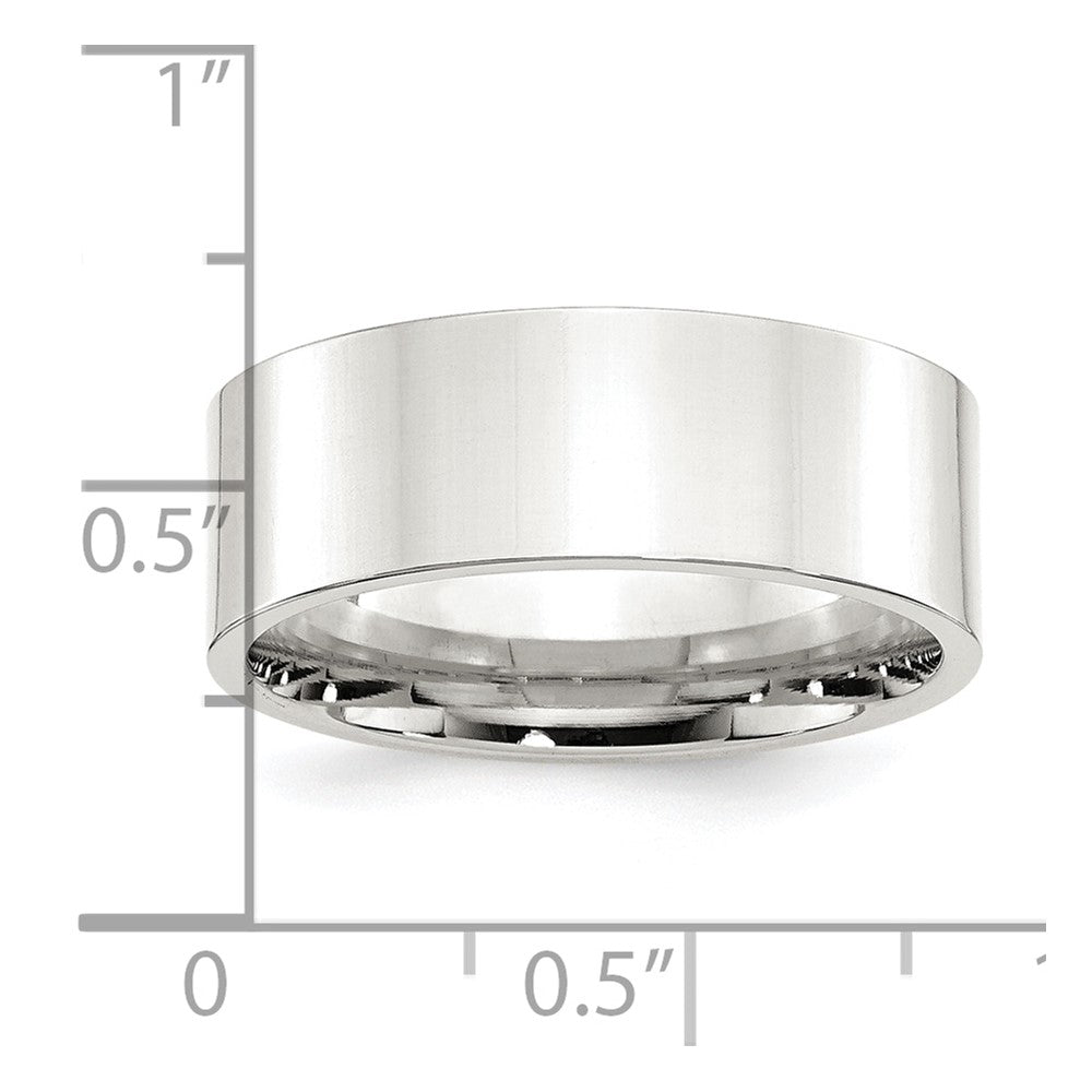 Sterling Silver 8mm Comfort Fit Flat Size 11 Band