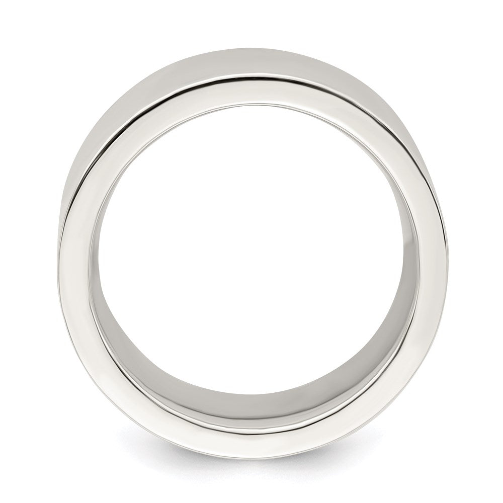 Sterling Silver 9mm Comfort Fit Flat Size 11 Band