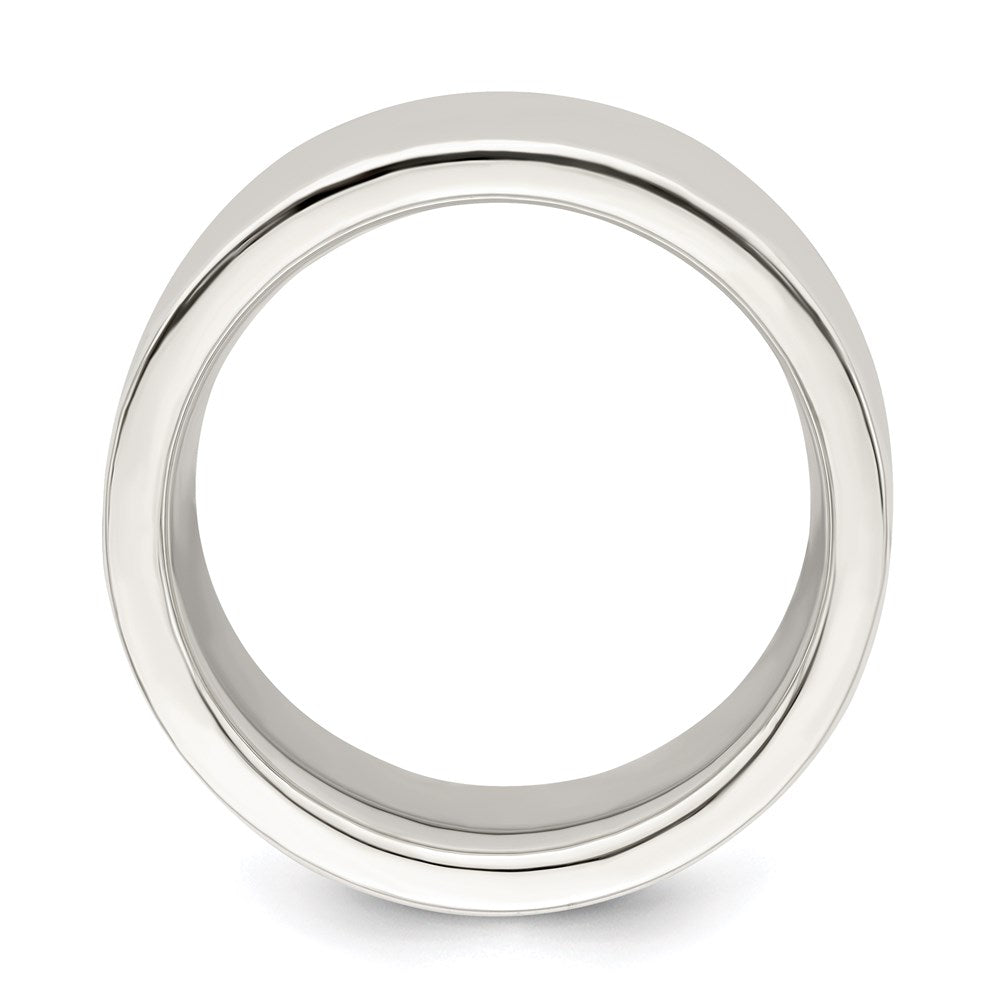 Sterling Silver 10mm Comfort Fit Flat Size 4.5 Band