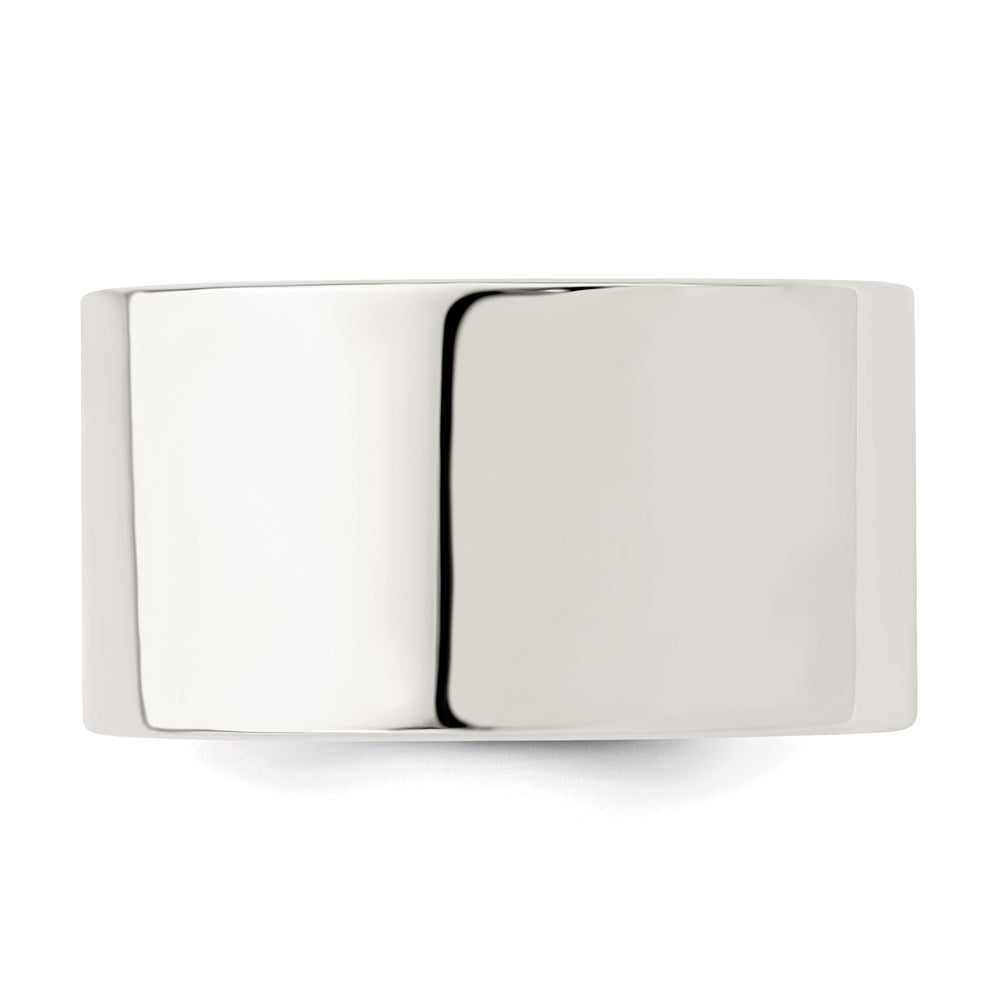 Sterling Silver 12mm Comfort Fit Flat Size 10.5 Band