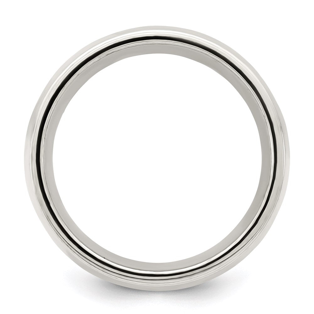 Sterling Silver 9mm Comfort Fit Half Round Milgrain Size 10 Band