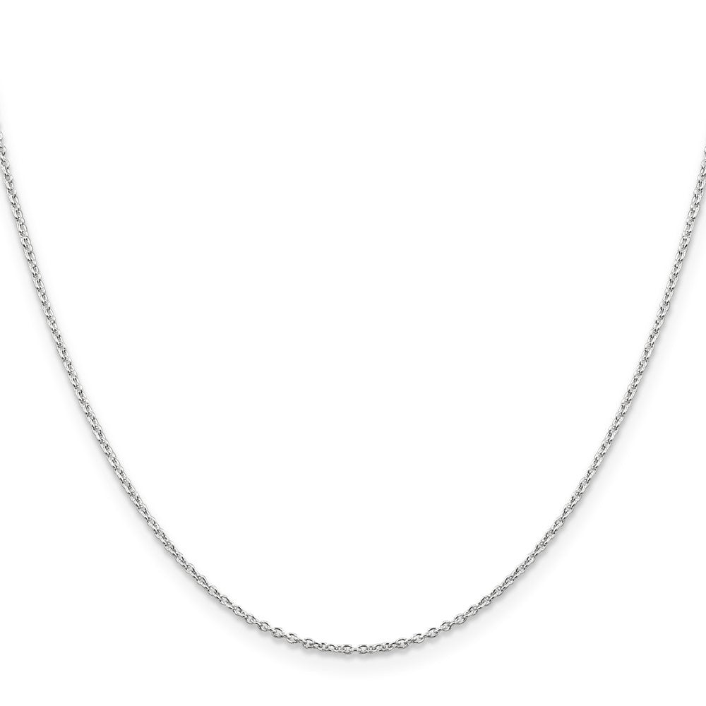 14KT Hollow White Gold 1 MM Cable Link Chain