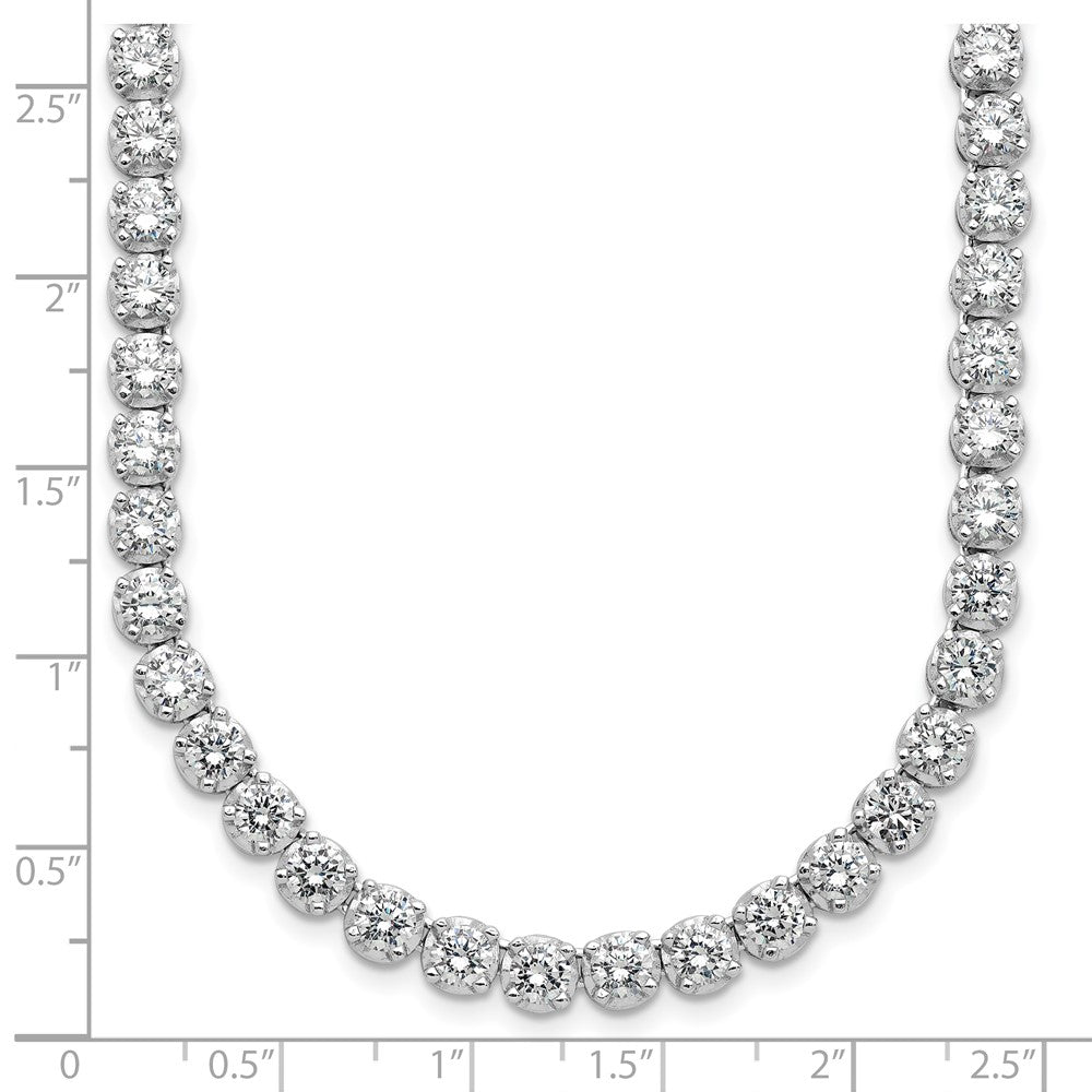 Cheryl M Sterling Silver Rhodium-plated Brilliant-cut CZ 18 Inch Necklace