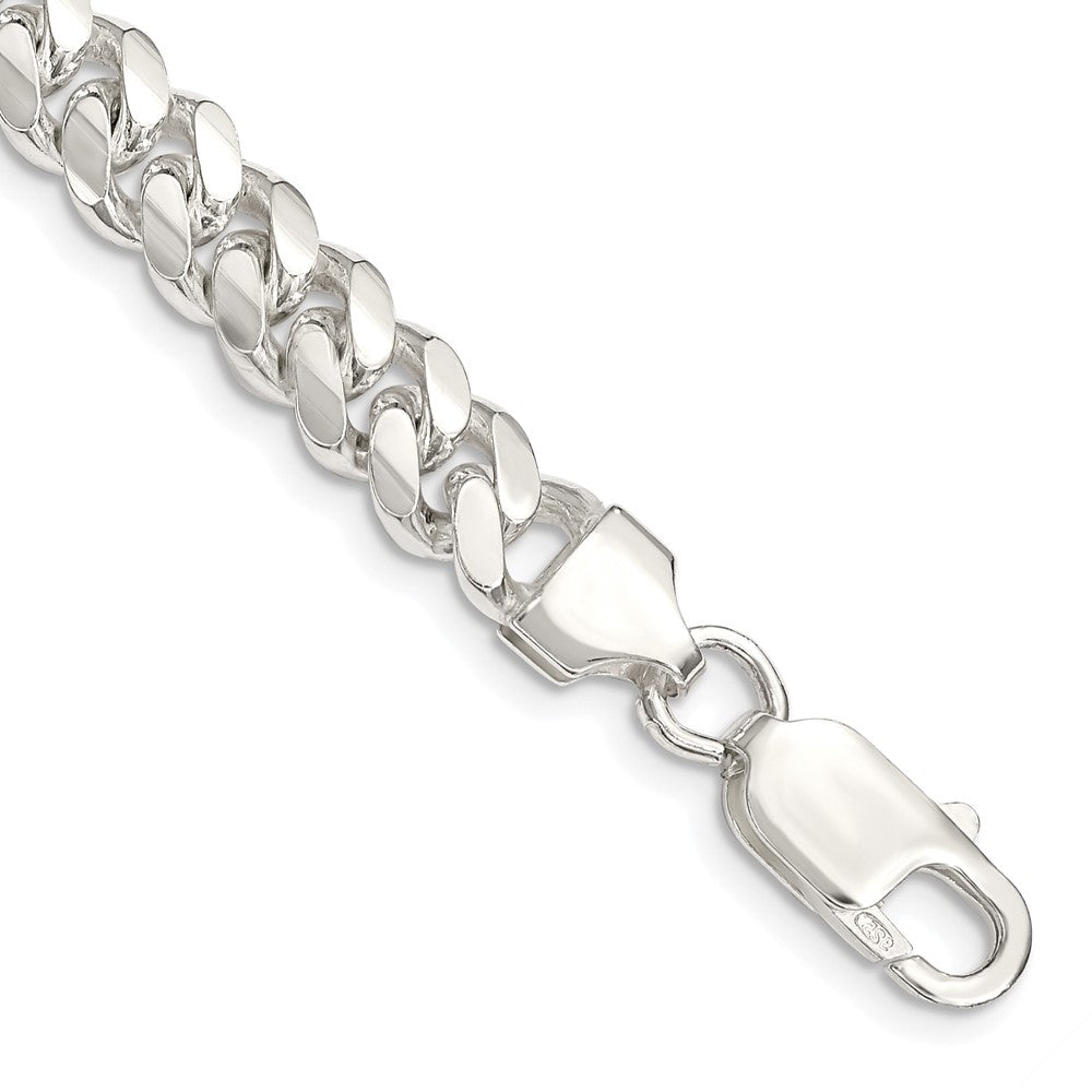 Sterling Silver 7.0mm Polished Domed Curb Chain