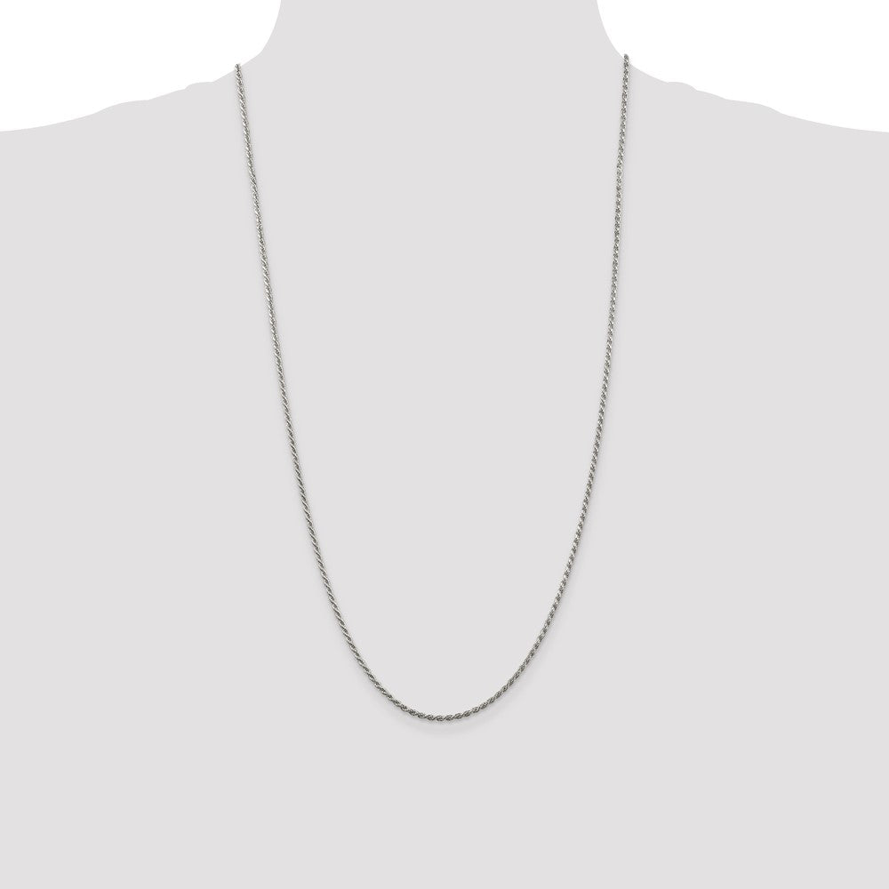 Sterling Silver 1.85mm Diamond-cut Rope Chain