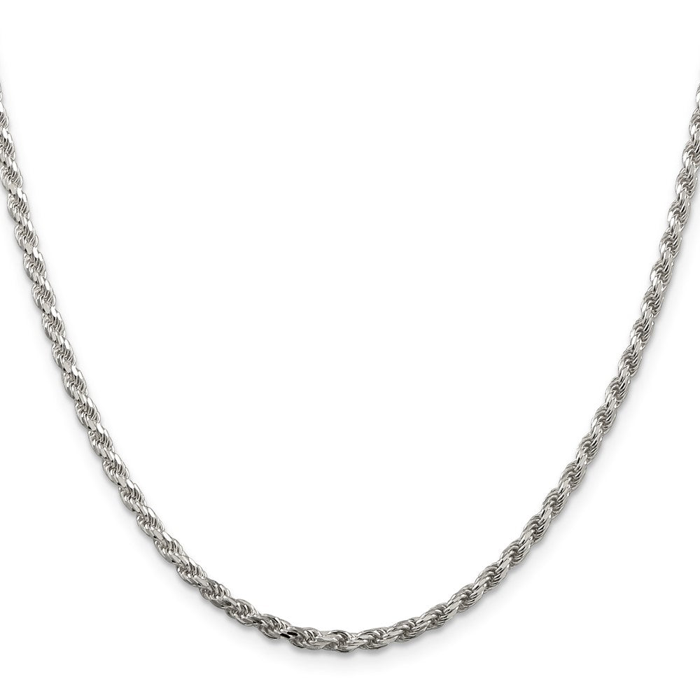 Sterling Silver 2.75mm Diamond-cut Rope Chain