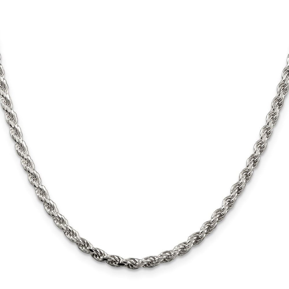 Sterling Silver 3.2mm Diamond-cut Rope Chain