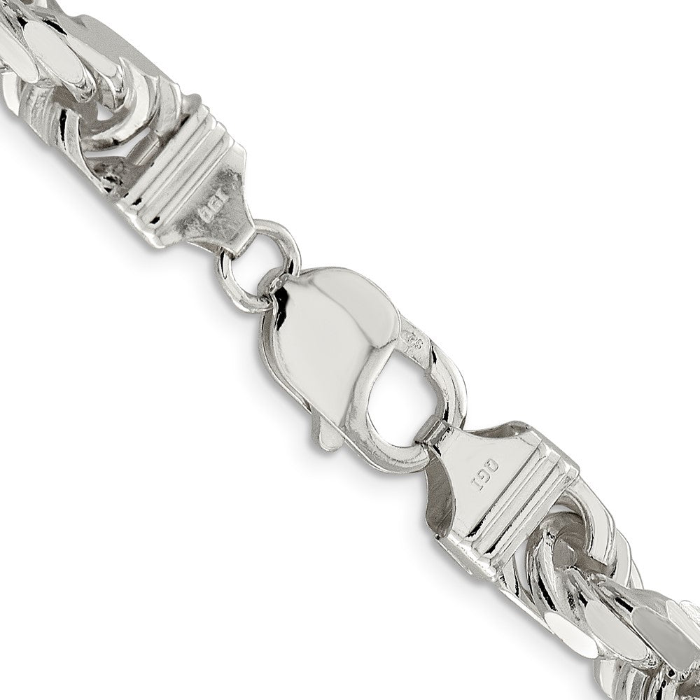 Sterling Silver 9.0mm Diamond-cut Rope Chain