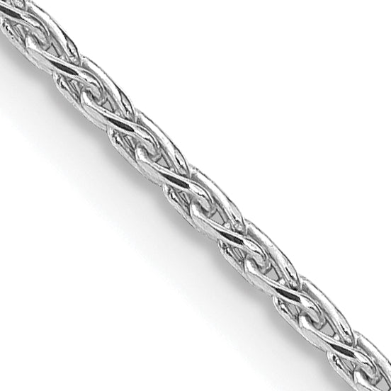 Sterling Silver Rhodium-plated 1.5mm Diamond-Cut Spiga Chain w/2in ext.