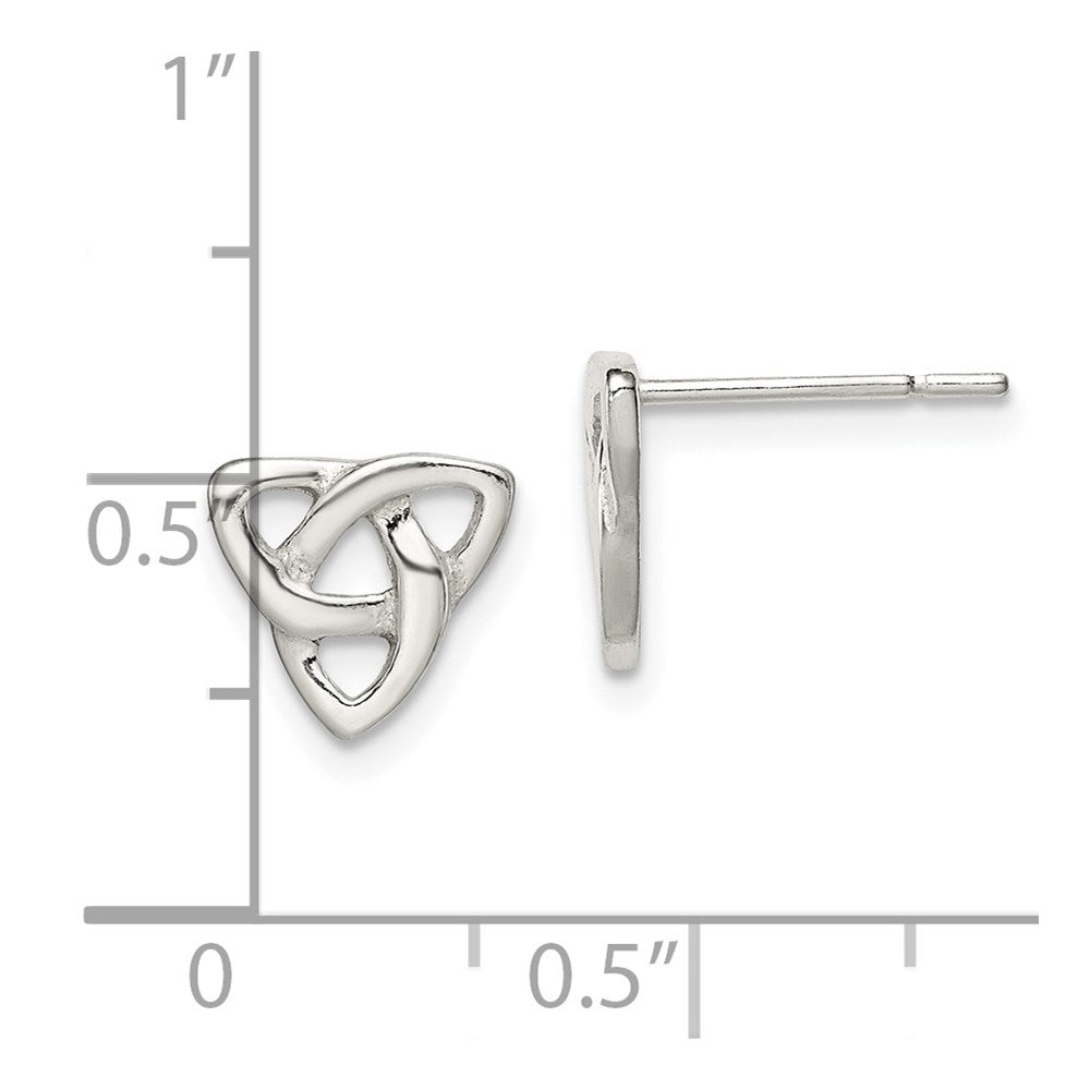 Sterling Silver Polished Celtic Knot Post Earrings