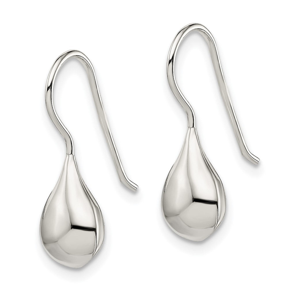 Sterling Silver Rhodium-plated Polished Teardrop Earrings
