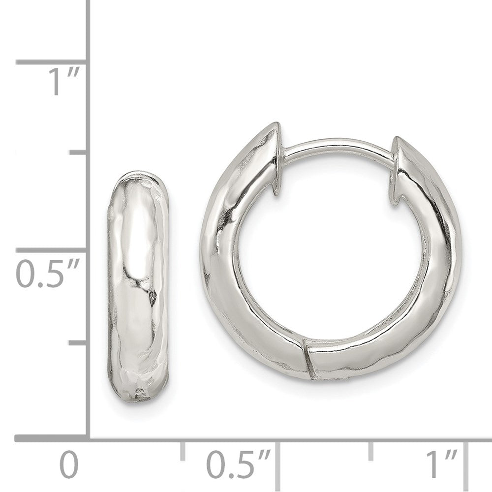 Sterling Silver Hinged Hoop Earrings