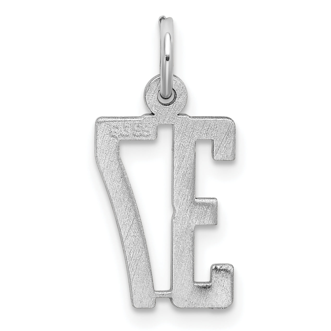 Sterling Silver/Rhodium-plated Elongated Number 37 Charm