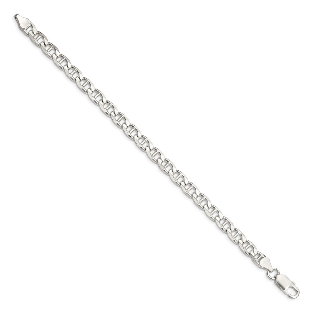 Sterling Silver 6.5mm D/C Flat Anchor Curb Chain