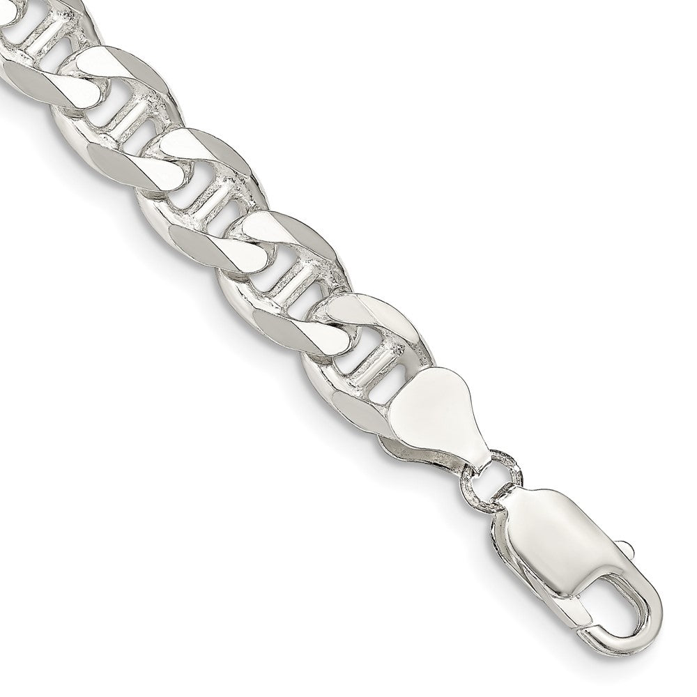 Sterling Silver 8.25mm D/C Flat Anchor Curb Chain