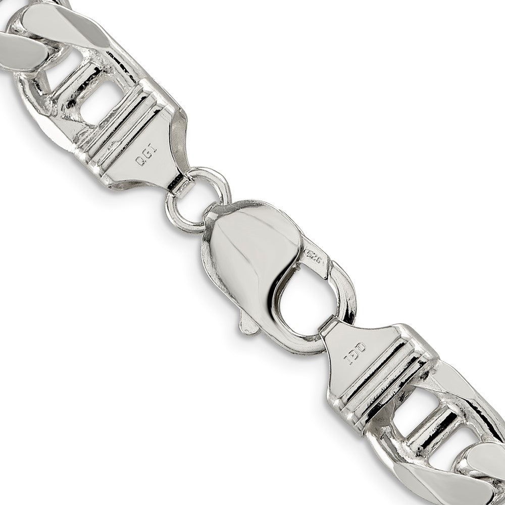 Sterling Silver 10.8mm D/C Flat Anchor Curb Chain