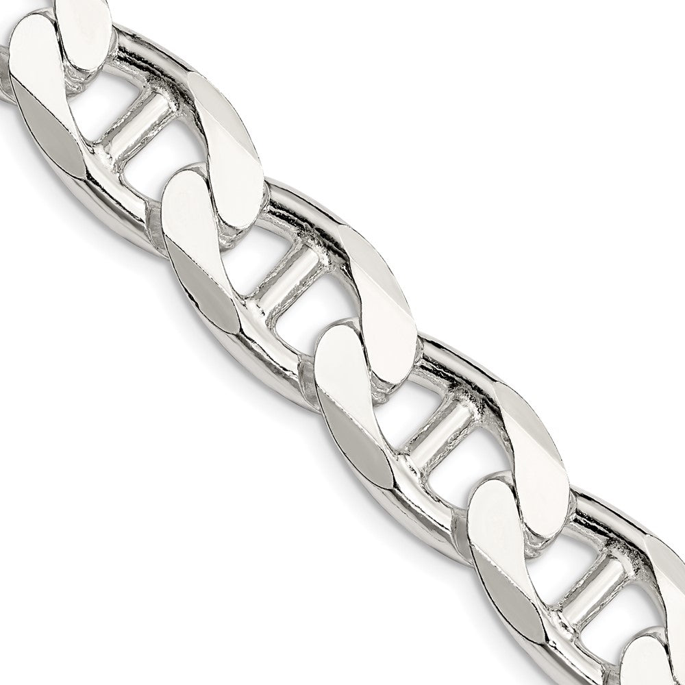 Sterling Silver 13.5mm D/C Flat Anchor Curb Chain
