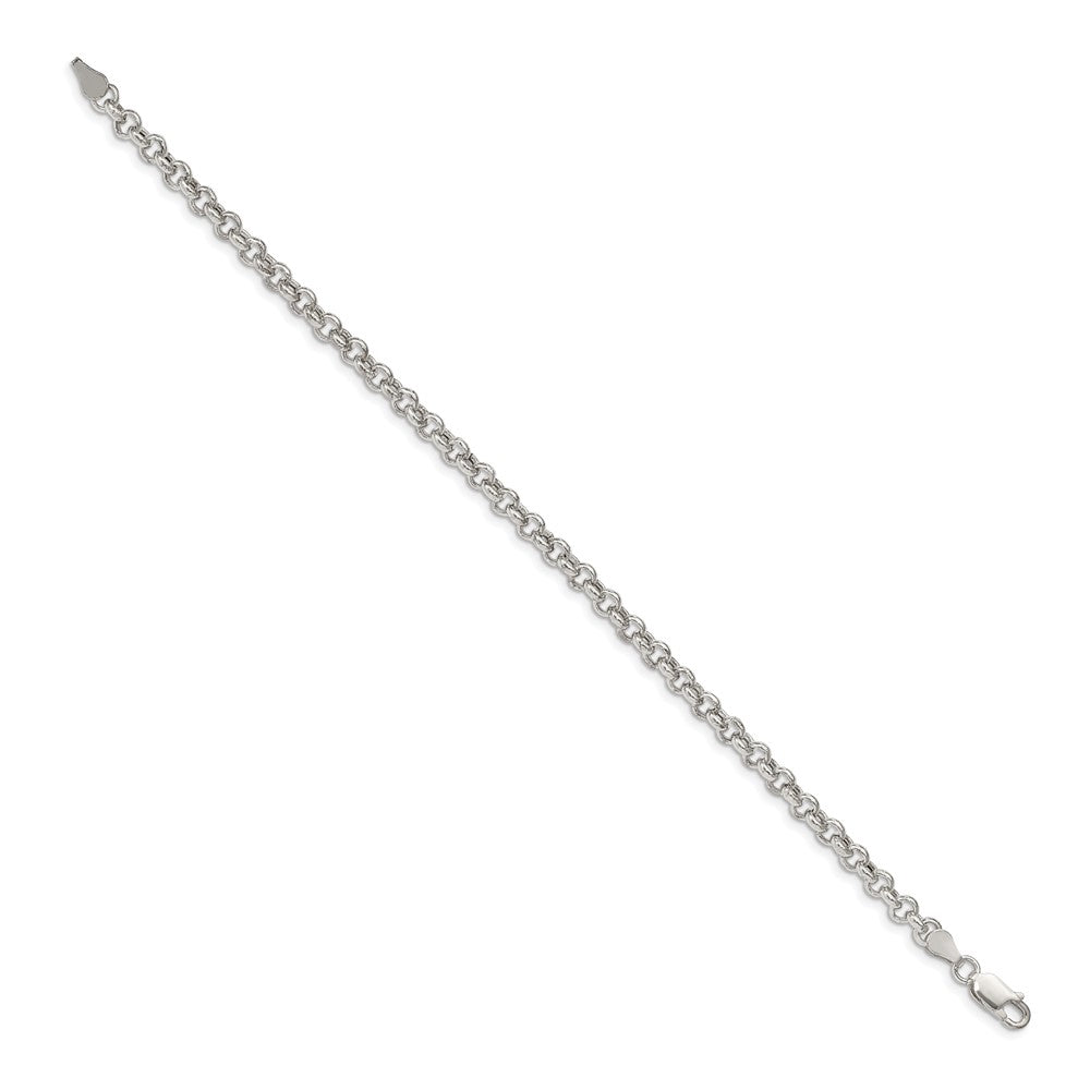 Sterling Silver 4.25mm Semi-solid Rolo Chain