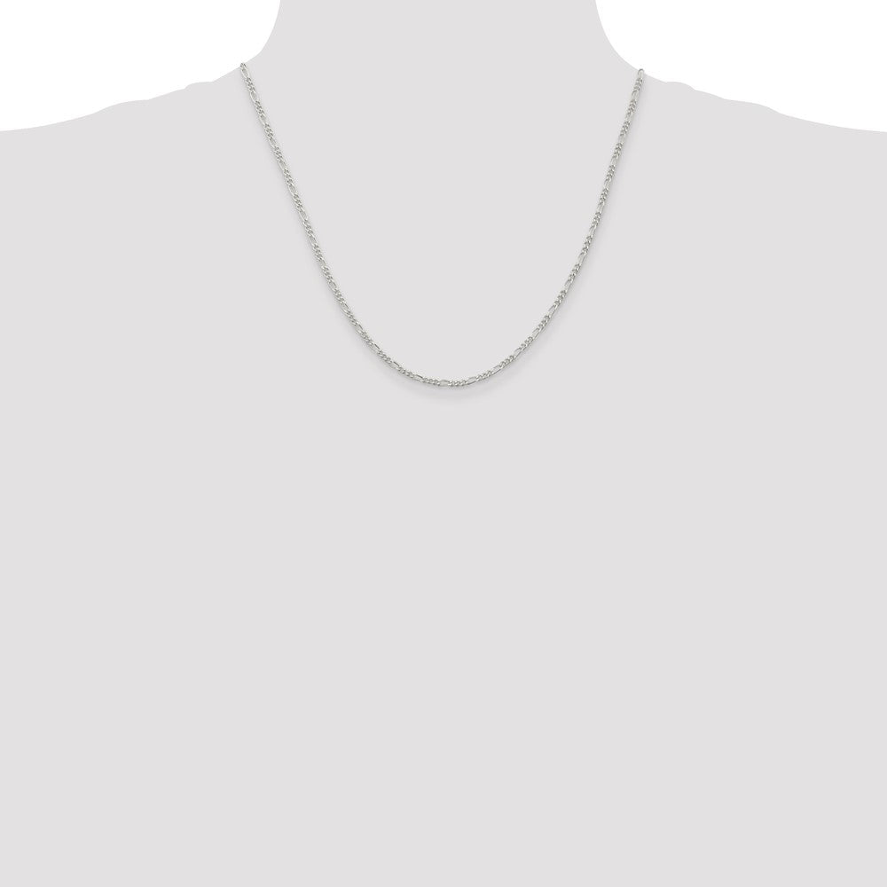 Sterling Silver 2.25mm Figaro Chain