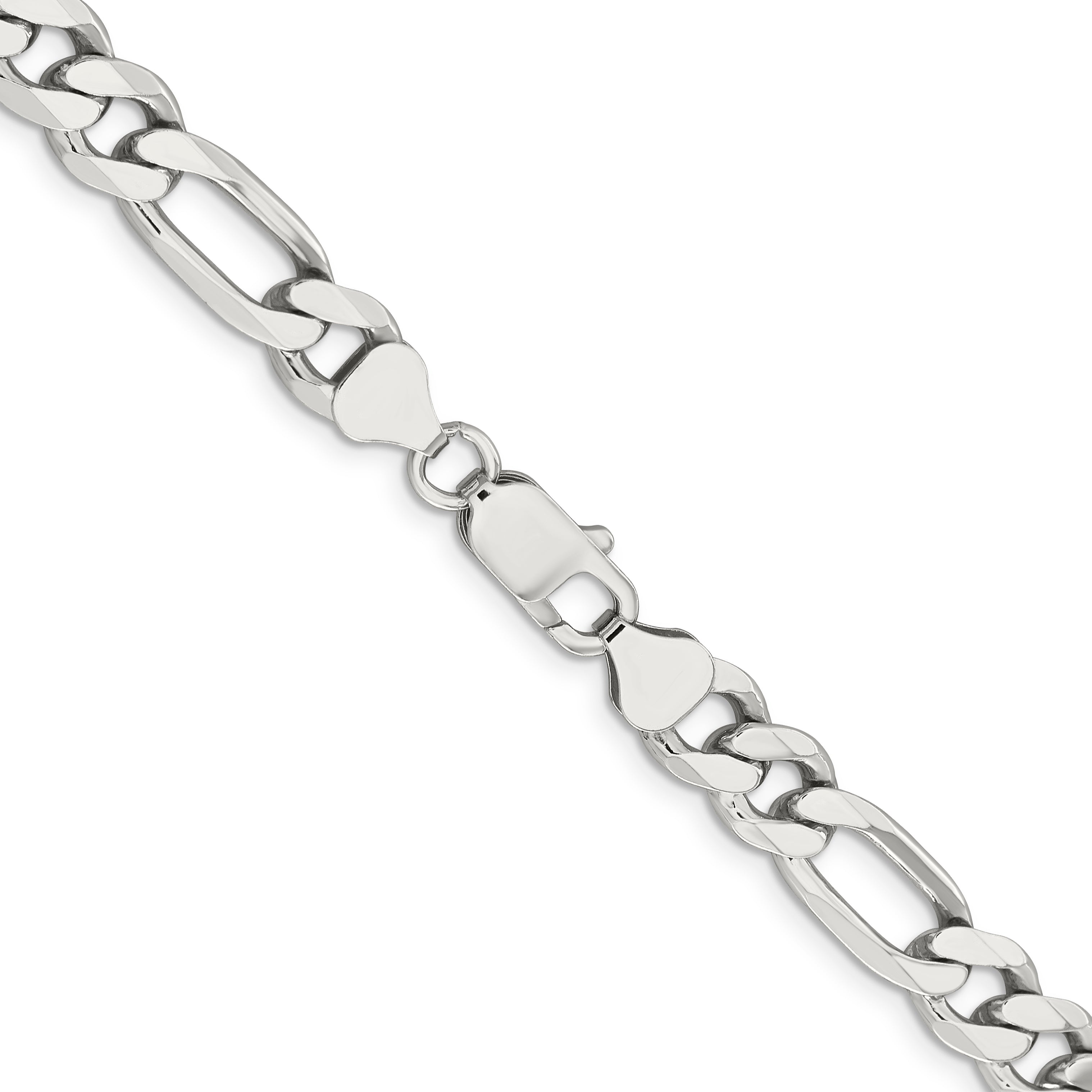 Sterling Silver 8mm Figaro Chain
