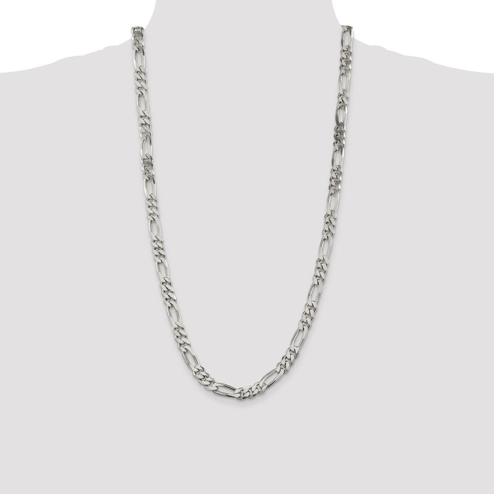 Sterling Silver 8mm Figaro Chain