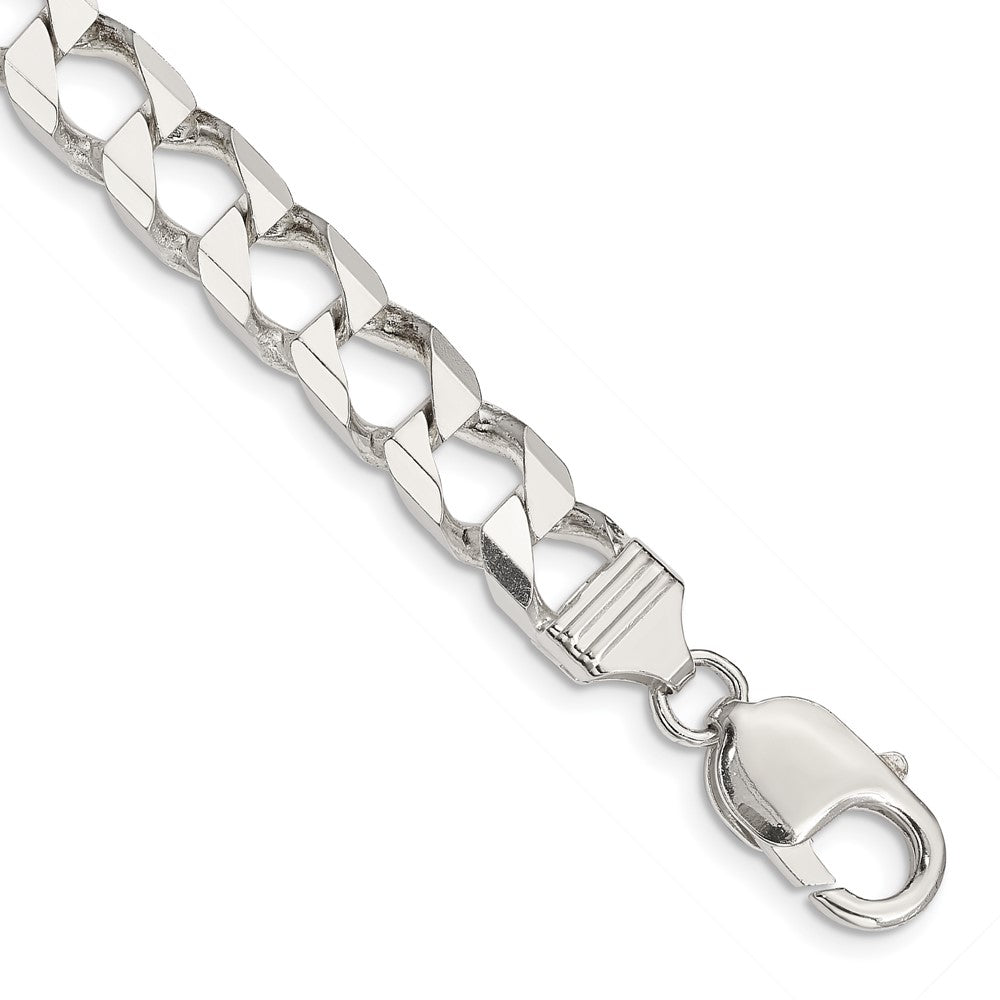 Sterling Silver 7.2mm D/C Square Curb Chain