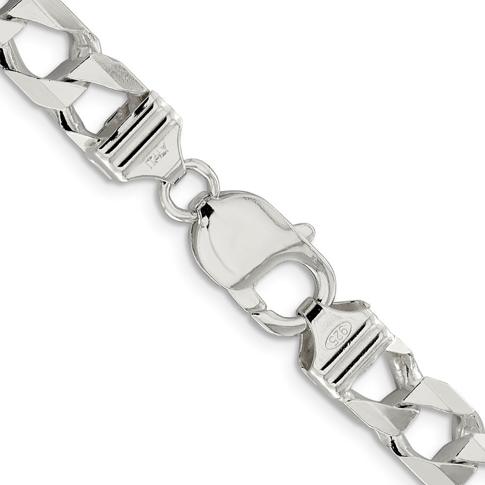Sterling Silver 8.6mm D/C Square Curb Chain