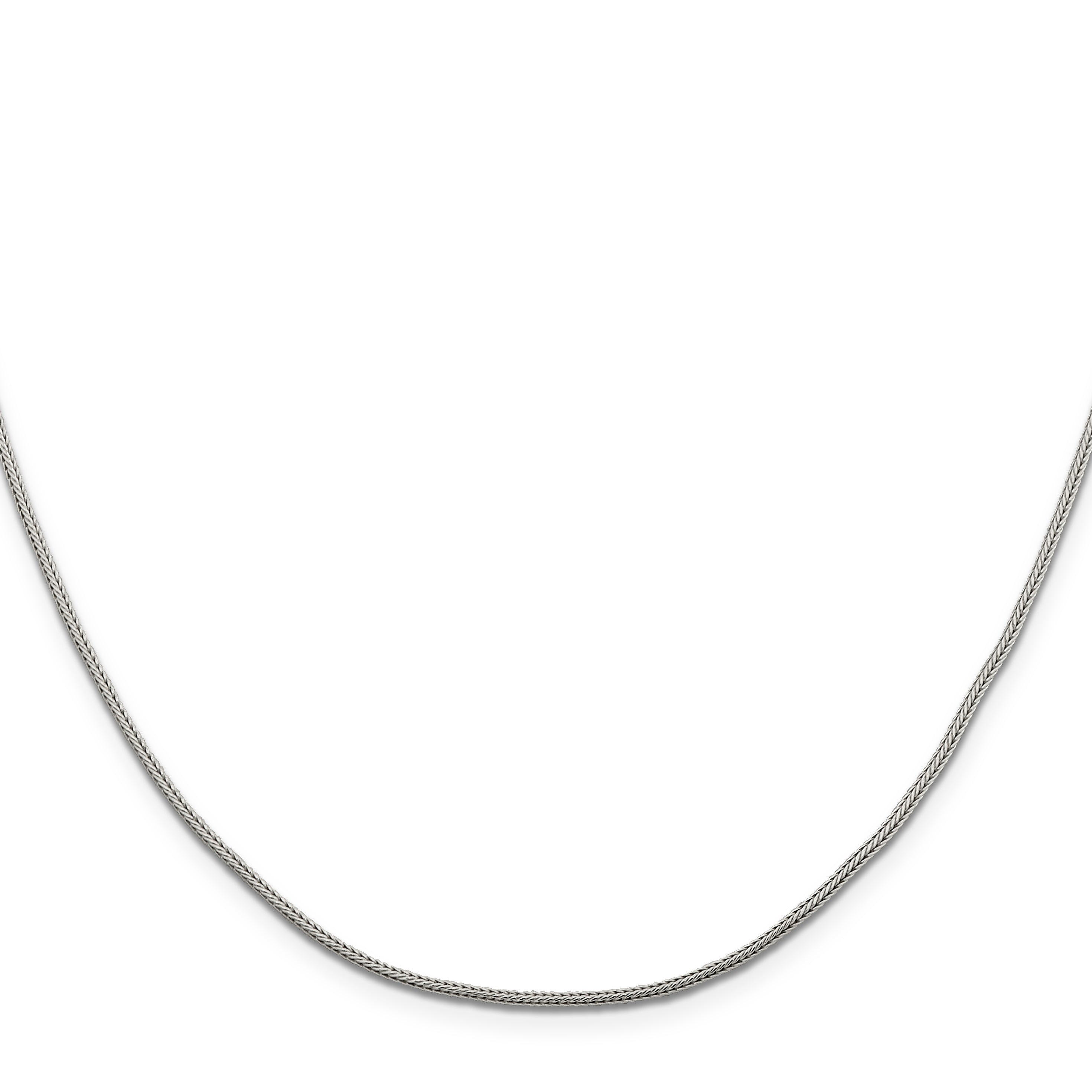 Sterling Silver 1.25mm Diamond-cut Round Franco Chain