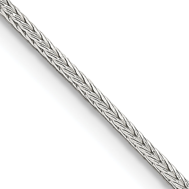Sterling Silver 1.25mm Diamond-cut Round Franco Chain