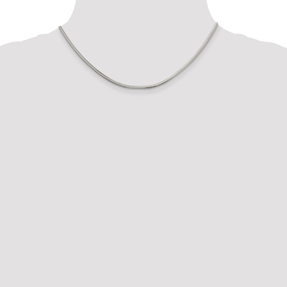 Sterling Silver 2.5mm Diamond-cut Snake Chain