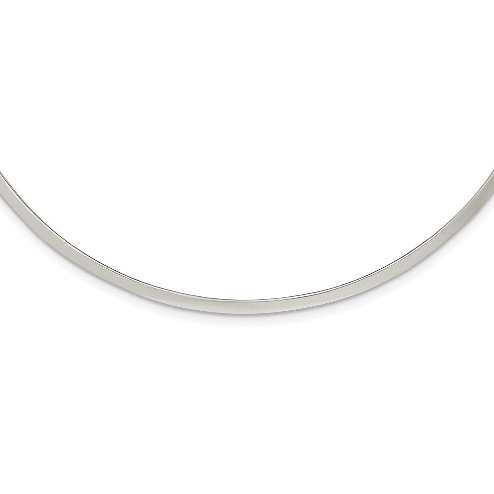 Sterling Silver Polished 3mm Neck Collar