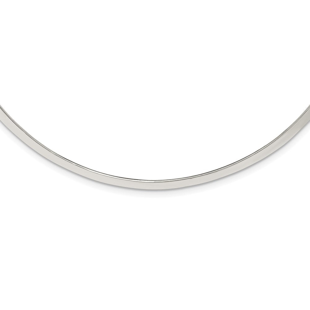 Sterling Silver Polished 4mm Neck Collar