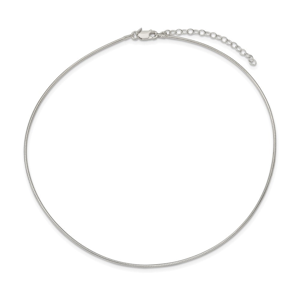 Sterling Silver 1.6mm w/ 2in extender Neckwire Chain