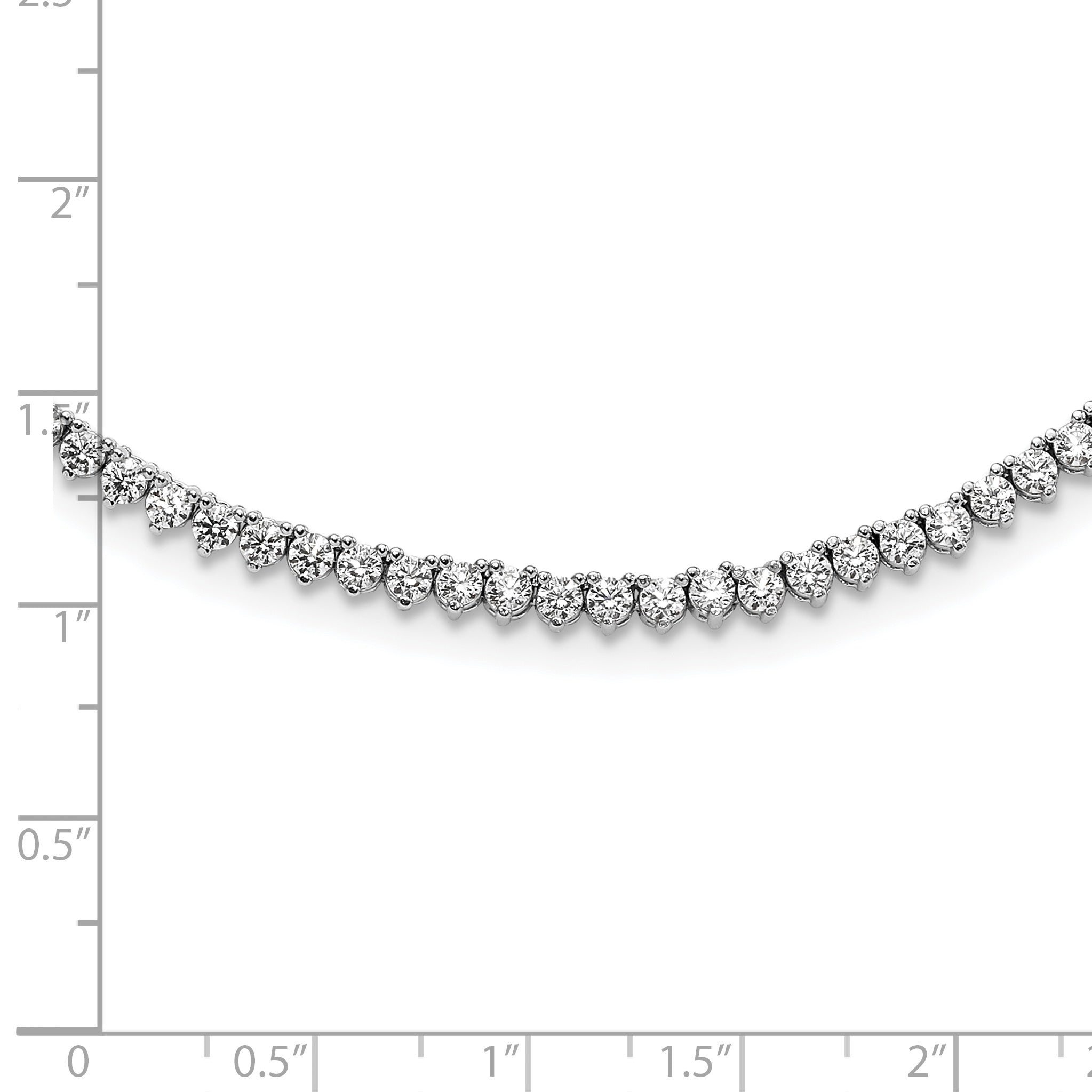Sterling Shimmer Sterling Silver Rhodium-plated 24 inch 218 Stone CZ Riviera Necklace