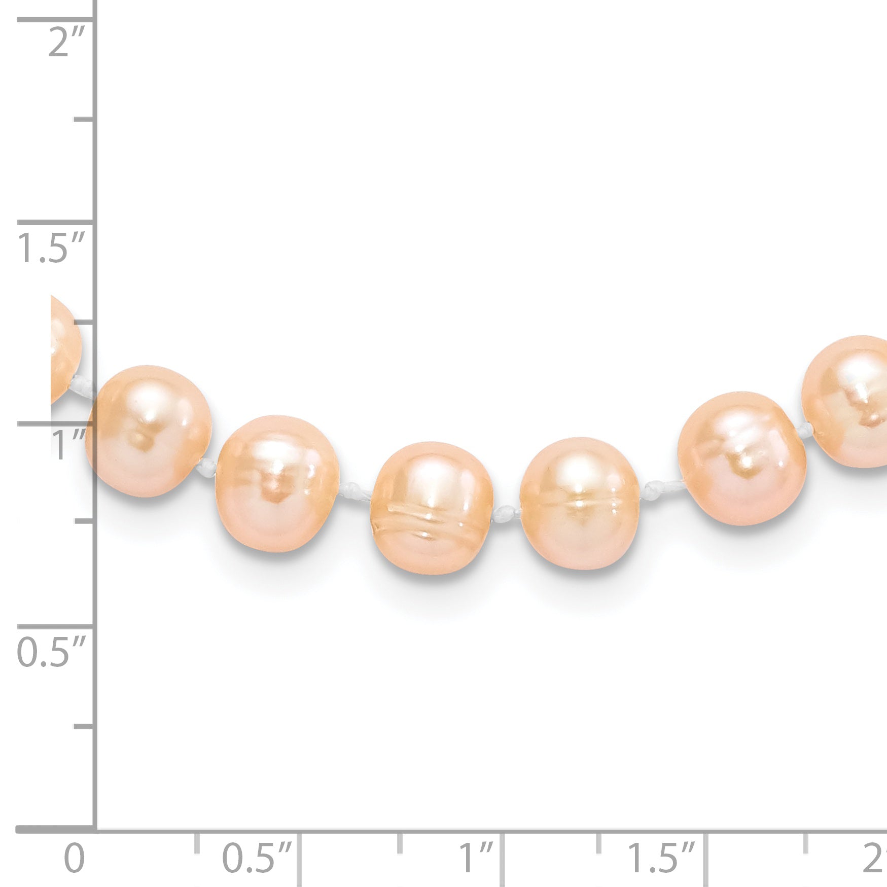 Sterling Silver Rhodium-plated 7-8mm Pink Near-Round Freshwater Cultured Pearl 7.25 inch Bracelet