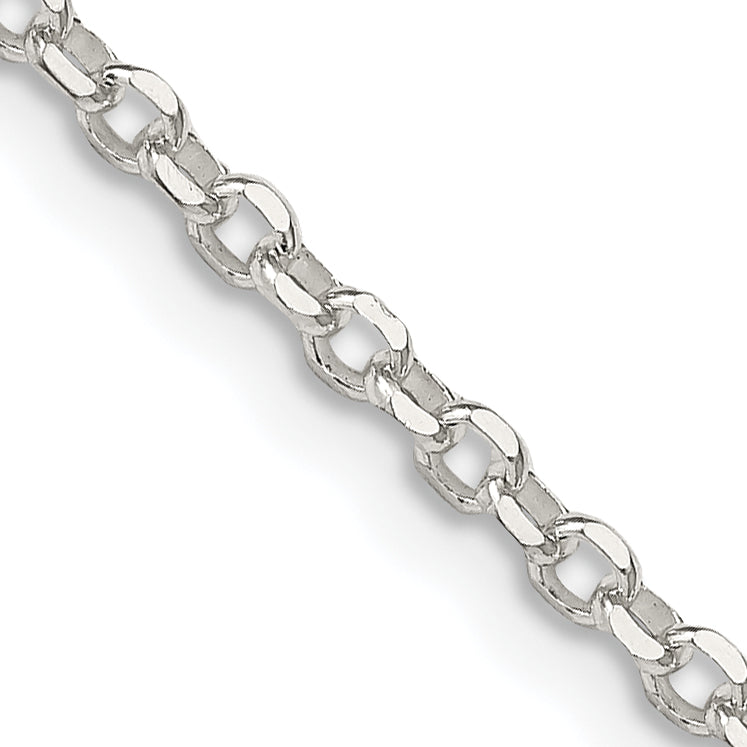 Sterling Silver 2.6mm Diamond-cut Cable Chain