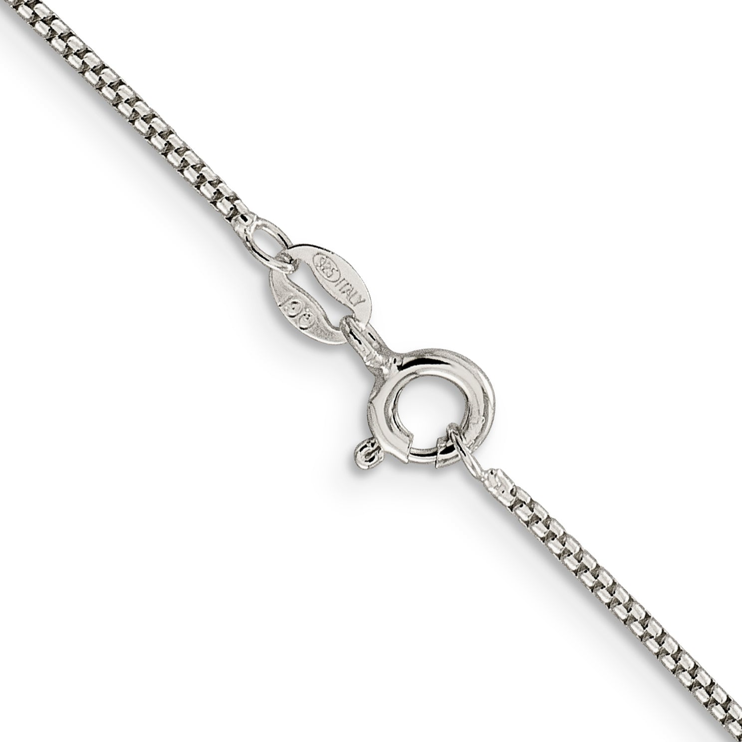 Sterling Silver 1.25mm Round Box Chain
