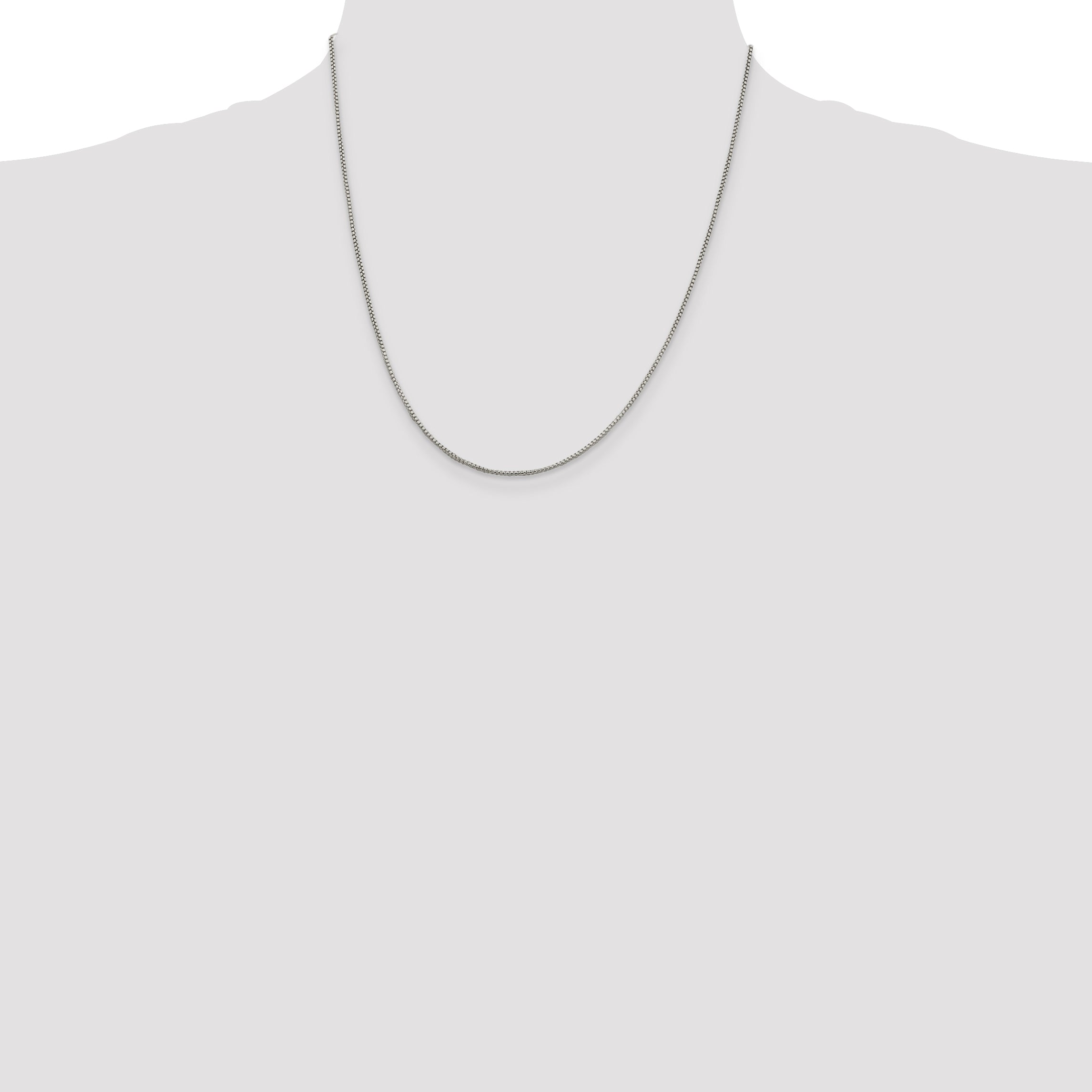 Sterling Silver 1.25mm Round Box Chain