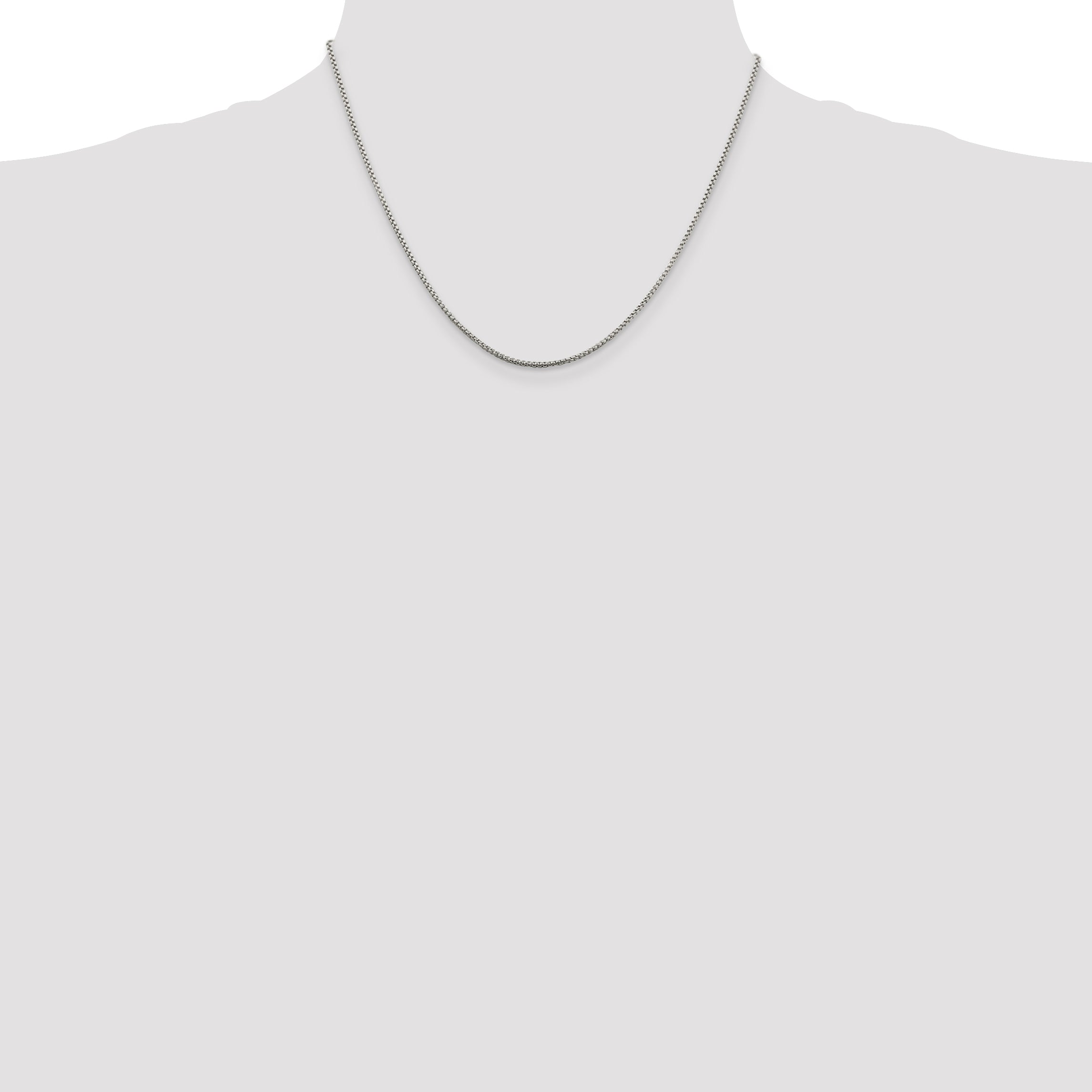 Sterling Silver 1.5mm Round Box Chain