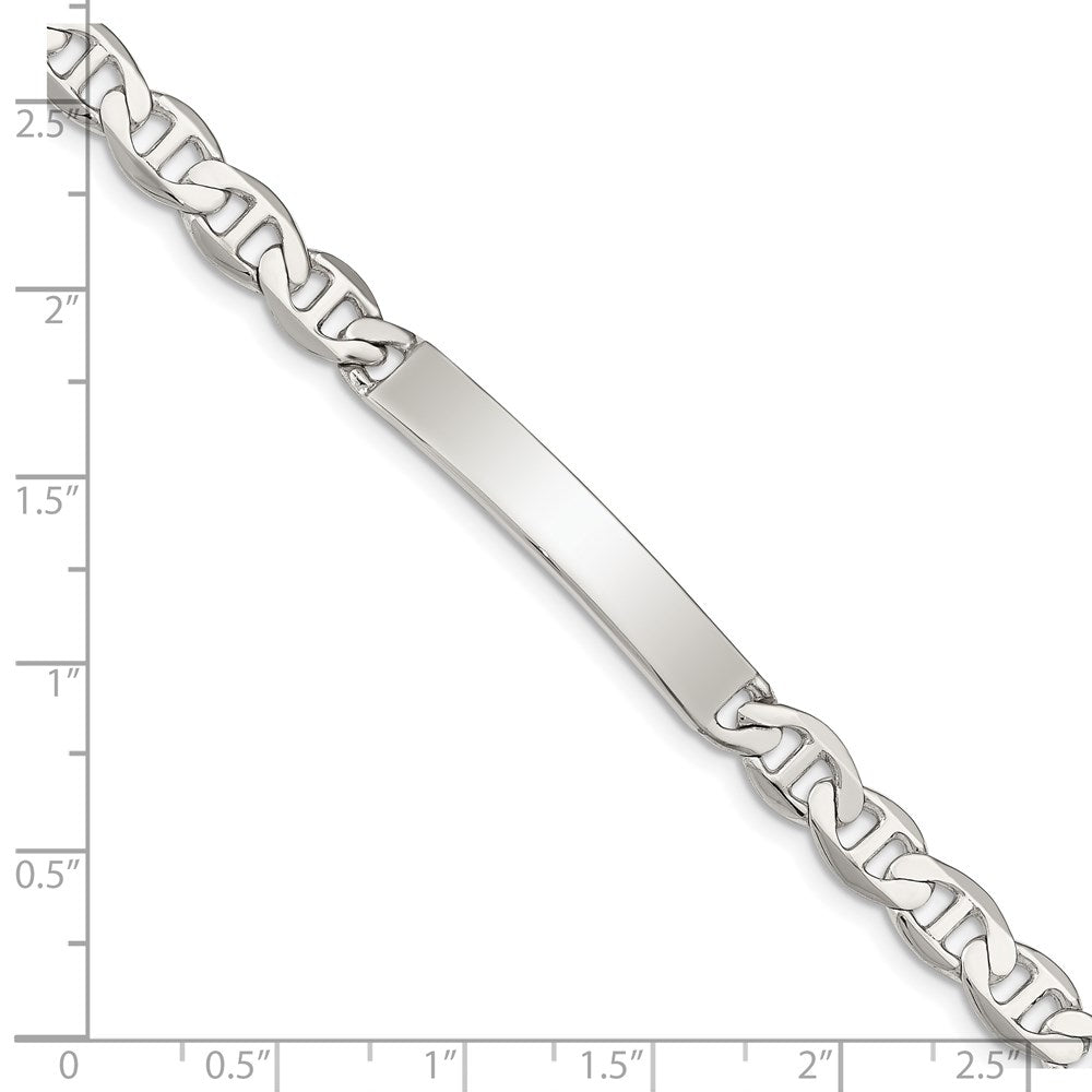 Sterling Silver Engraveable Anchor Link ID Bracelet