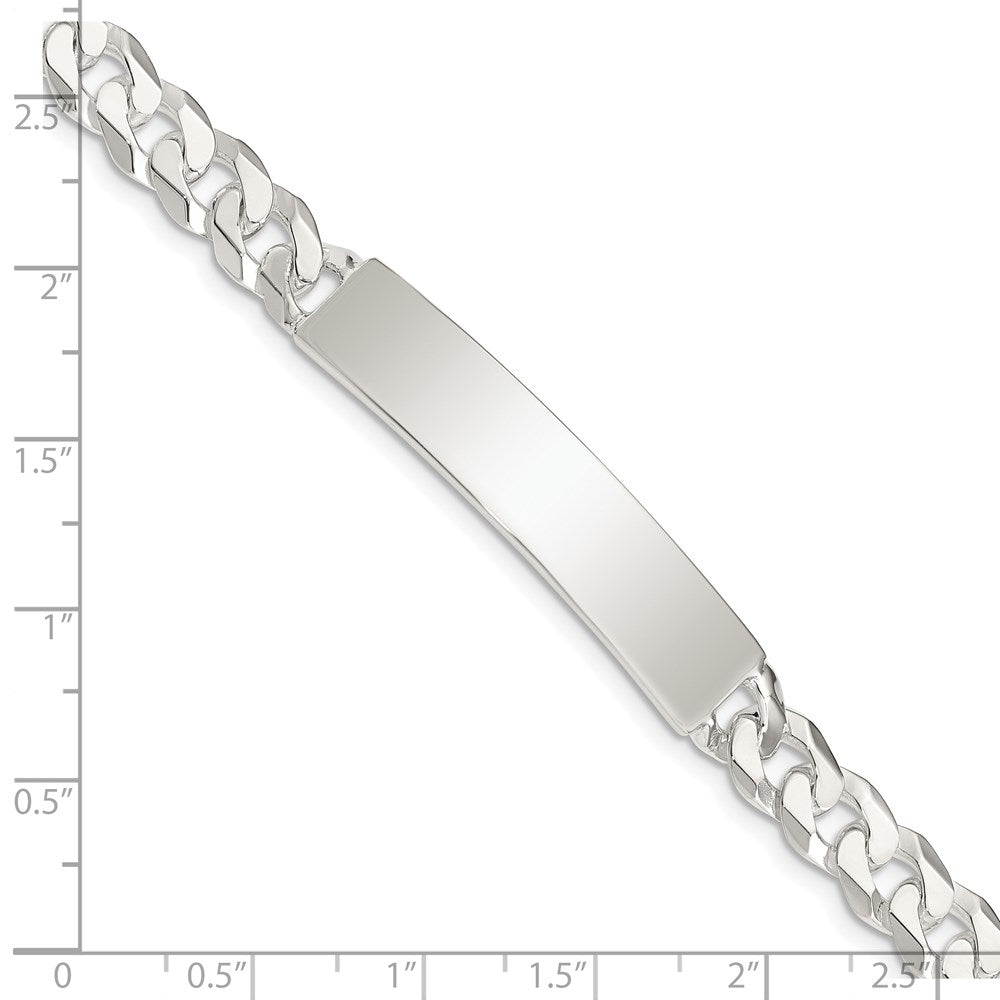 Sterling Silver Curb Link ID Bracelet