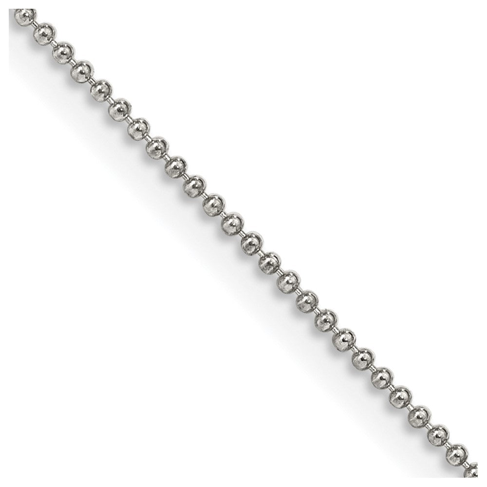 Sterling Silver 1mm Beaded Chain
