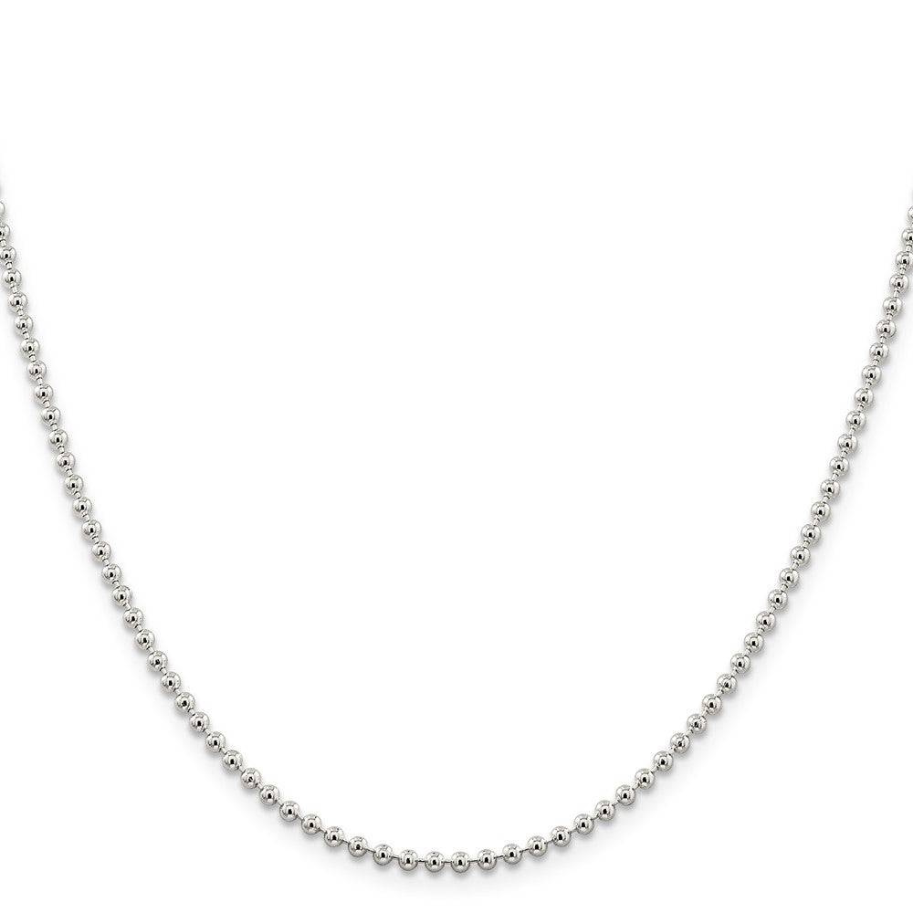 Sterling Silver 2.35mm Beaded Chain